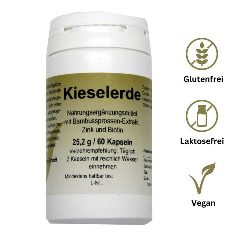 Kieselerde Kapseln – Für Haut, Haare & Nägel